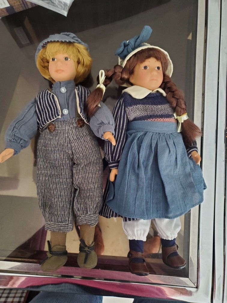 New Porcelain Boy And Girl Dolls 