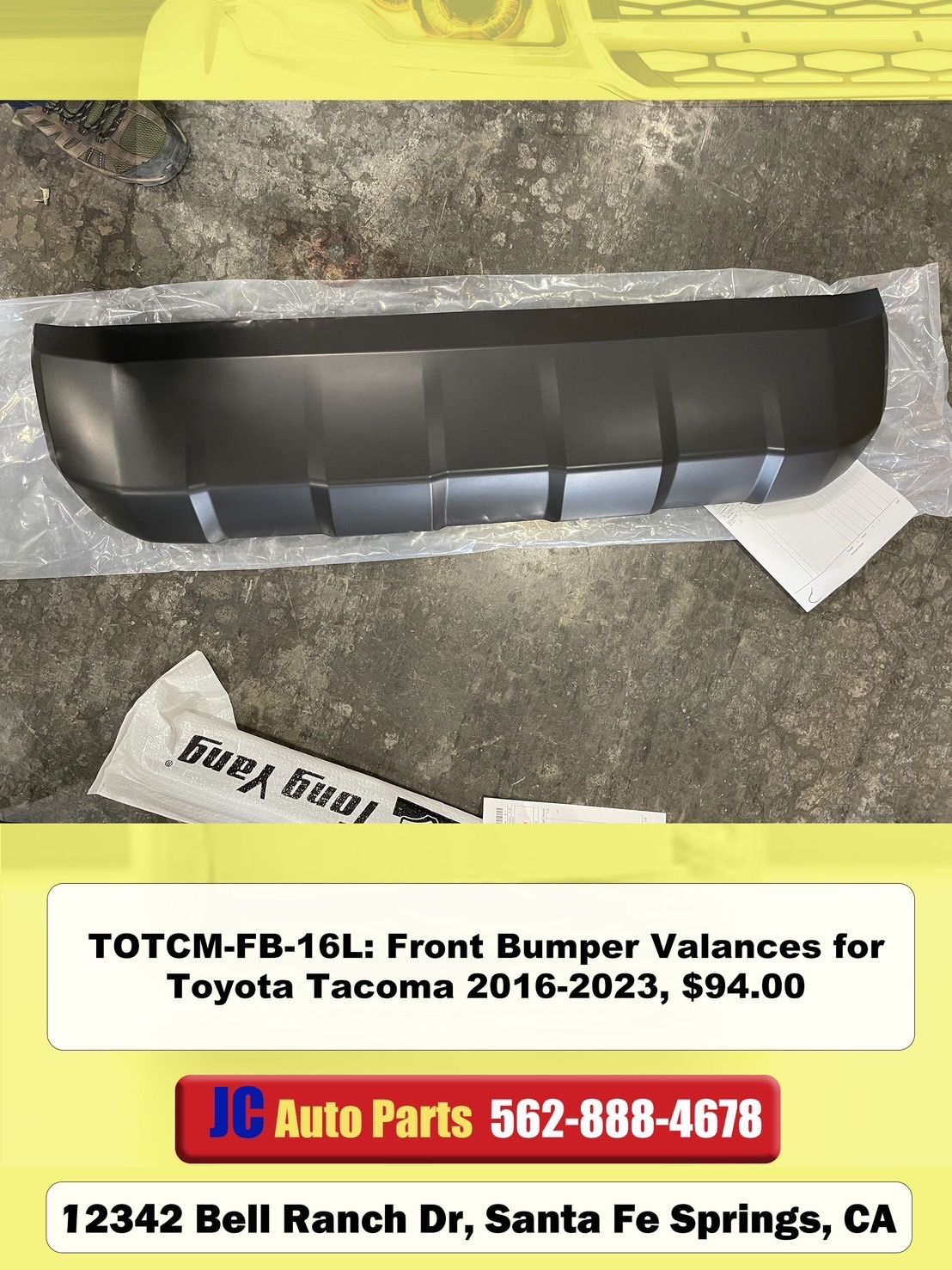 Front Bumper Valances For Toyota Tacoma 2016 2017 2018 2019 2020 2021 2022 2023