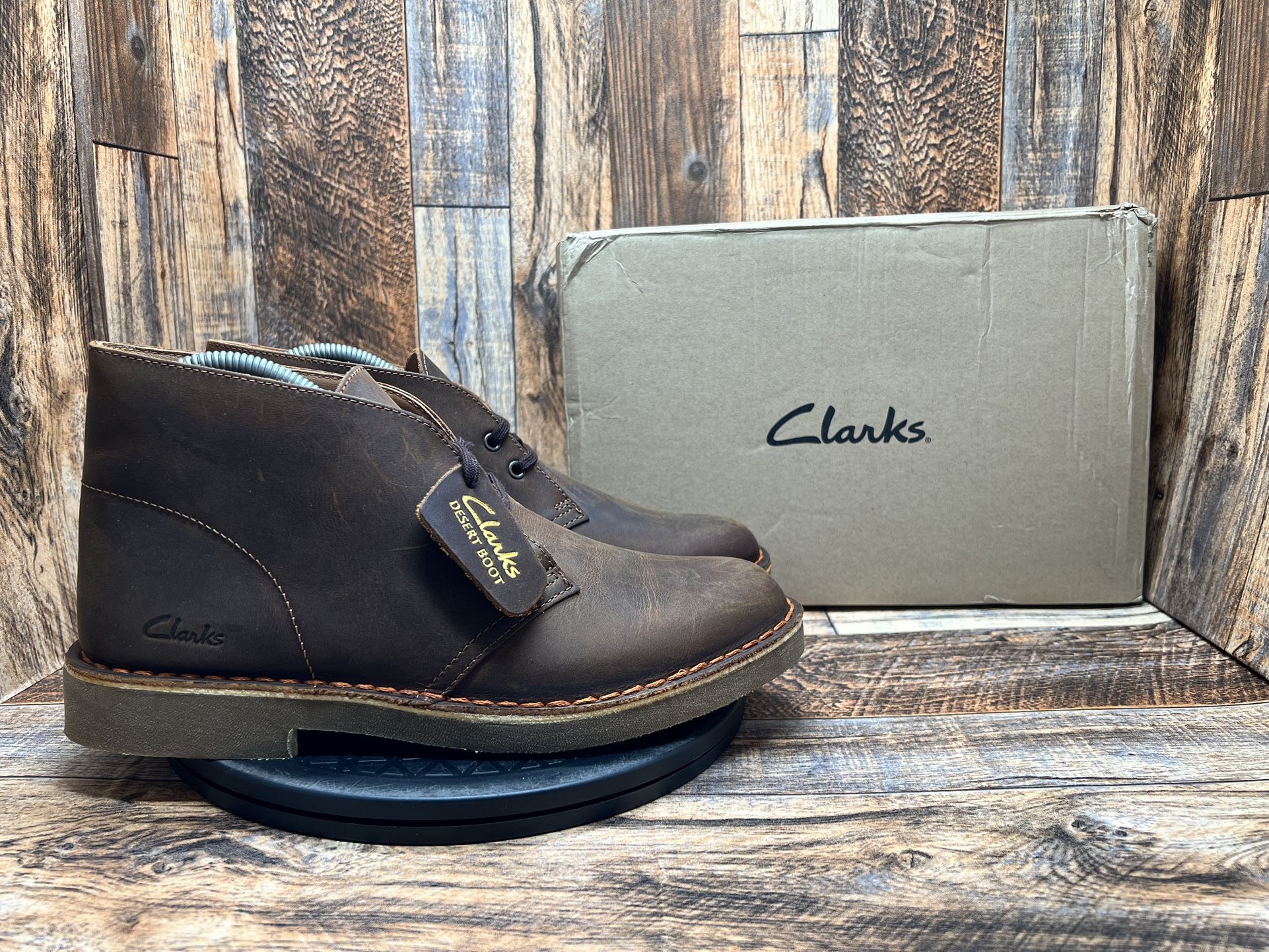 NEW NIB Clarks Desert Boot 2 Beeswax Leather Men’s Size 7.5 US EU 40