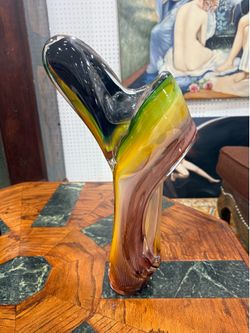 Jody Fine Studios Signed Large Artglass Sommerso Sculpture 2006 18in
