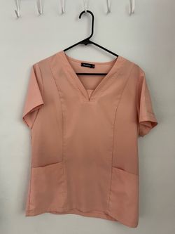 Pink scrub top