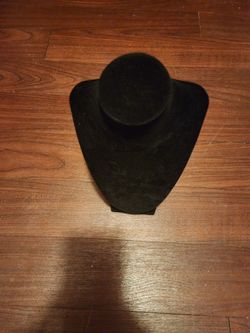 Black Velvet Necklace Bust Display Stand