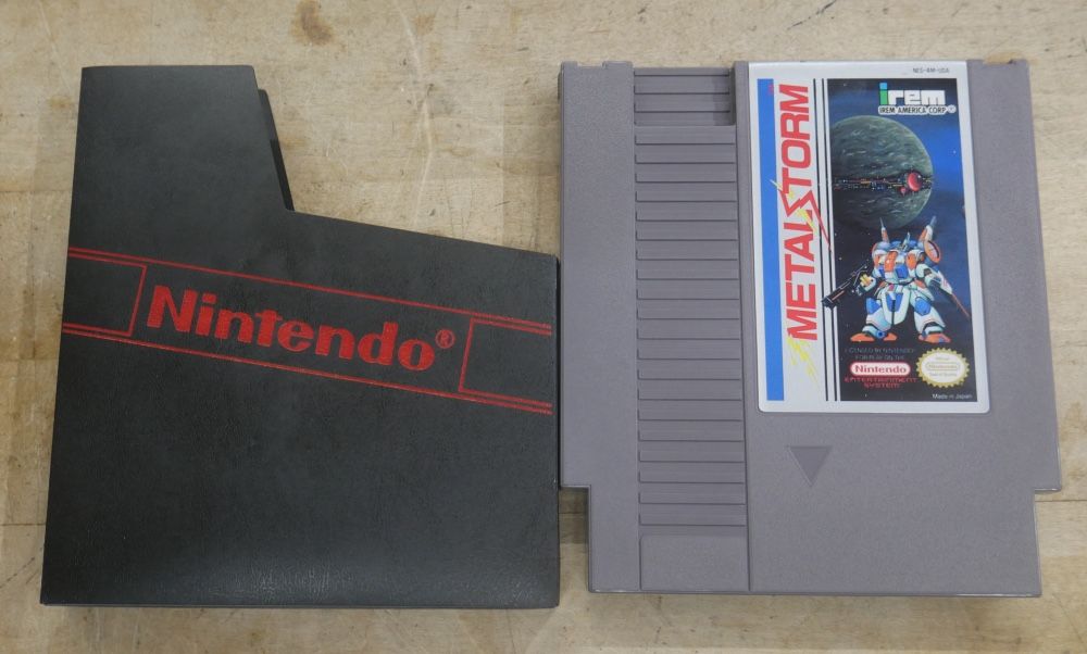 Metalstorm - Nintendo NES - IREM AMERICA CORPORATION NES-4M-USA. VERY GOOD CONDITION. WITH BLACK NINTENDO SLEEVE