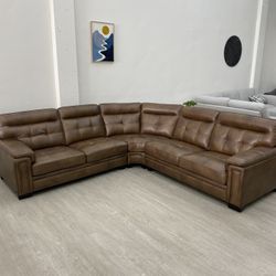 Harrison Leather Sectional Couch