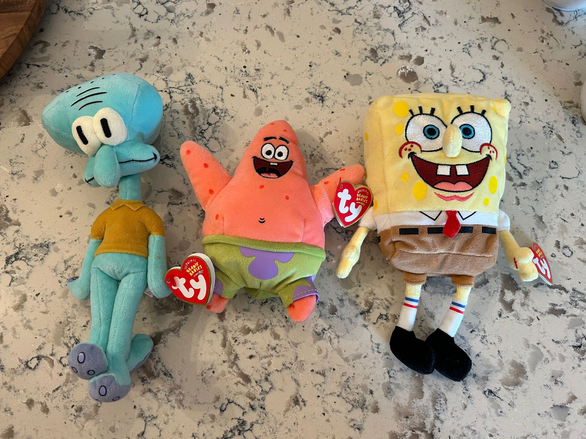 SpongeBob SquarePants Ty Beanie Baby Set