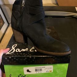 ankle suede booties sam edelman