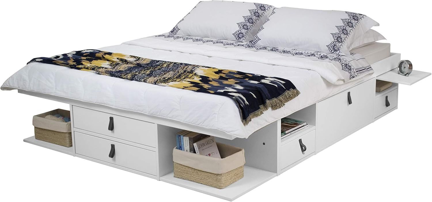 Queen Platform Storage Bed