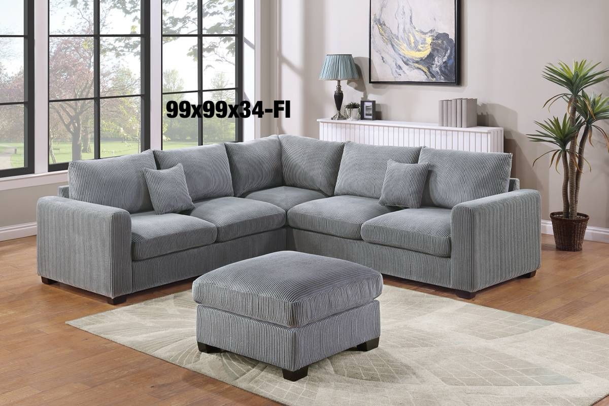 $469 Sectional With Ottoman 