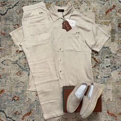 Loro Piana 🇮🇹  Men’s 3 Piece Combo  Suit size L/XL Loafers Summer walks size EUR45