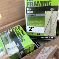 Brand New Case Of 1 Pound Box Of 2 Inch Galvanized To Framing Nails