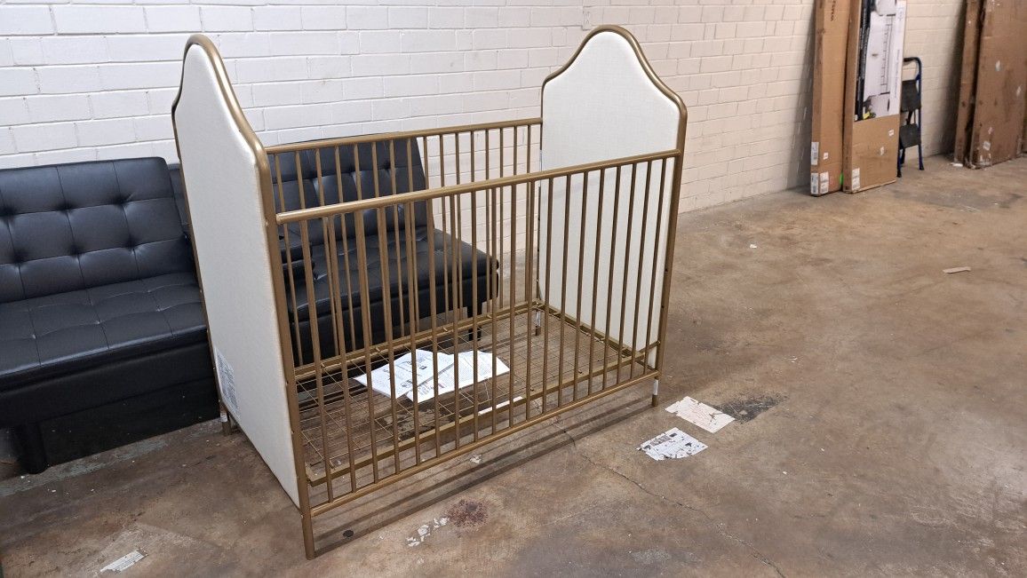 New Metal 2 In 1 Upholstered Crib Mattress Not Included See Pictures For Dimensions
