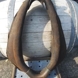 Antique Horse Collar With Big Brass Plate