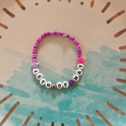 Conan Gray Vodka Cranberry "16th Of May"  Beaded Stretchy Bracelet