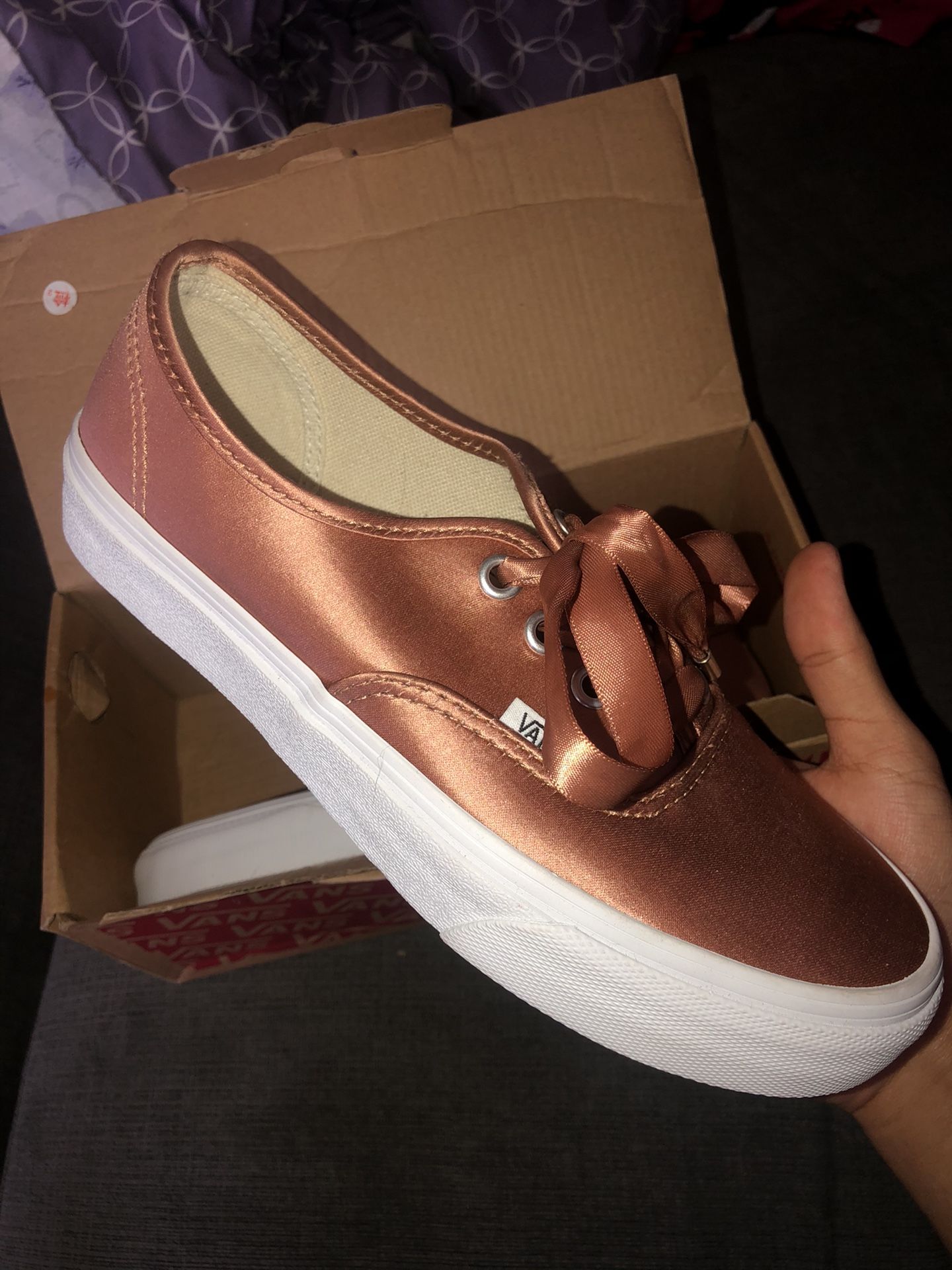 Vans women’s Satin Rose Gold