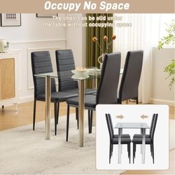 4 Piece Black Chairs