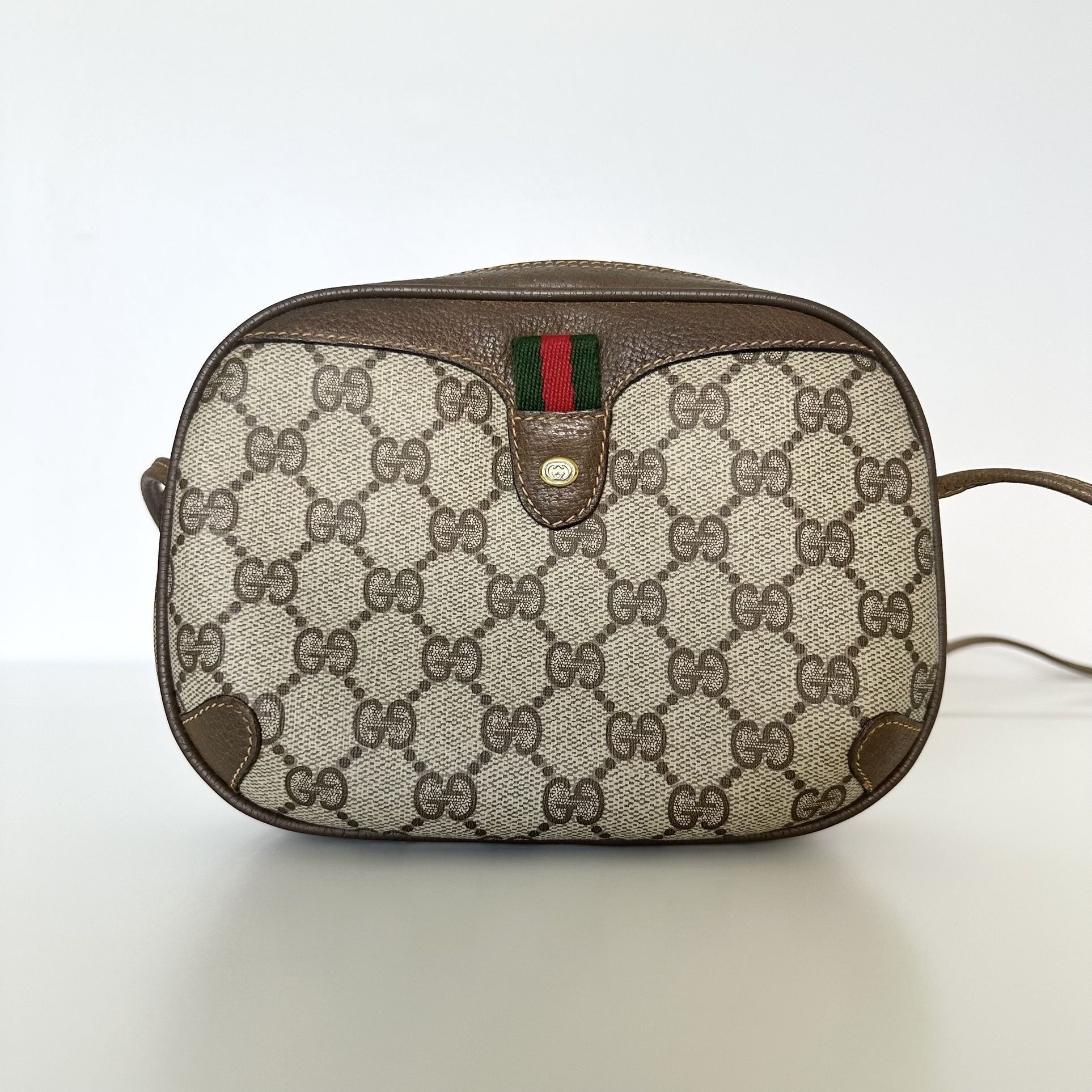 Rare Vintage Old Sherry Line Authentic Gucci Monogram Crossbody Mini Bag