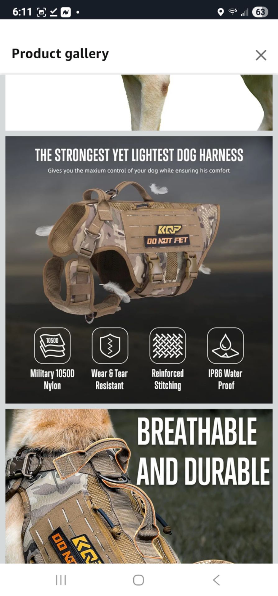 KQP 4.0 (67) No Pull Dog Harness -Tactical Dog Harness - Breathable mesh, Pet Walking Hiking Training Vest- Dog Harness for Dogs, Service Dog, small,