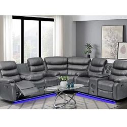 Sectional Recliner Bluetooth 