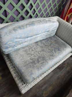 Outdoor wicker couch