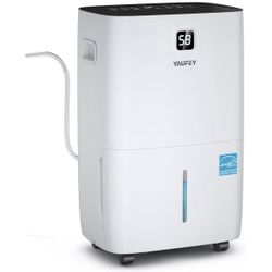 Yaufey 150 Pints Energy Star Dehumidifier with Pump for Home, Basement and Large Room up to 7000 Sq. Ft., With Drain Hose, Timer, Intelligent Humidity