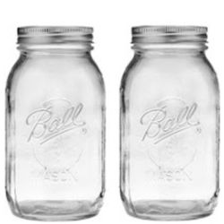 (2) Mason Jars, 32 Oz. 