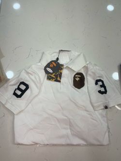 BAPE Ape Head Polo Shirt White