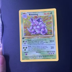 Pokemon 1st Edition Base Set Holo French Nidoking Holo 11/102 Wizards 1999 