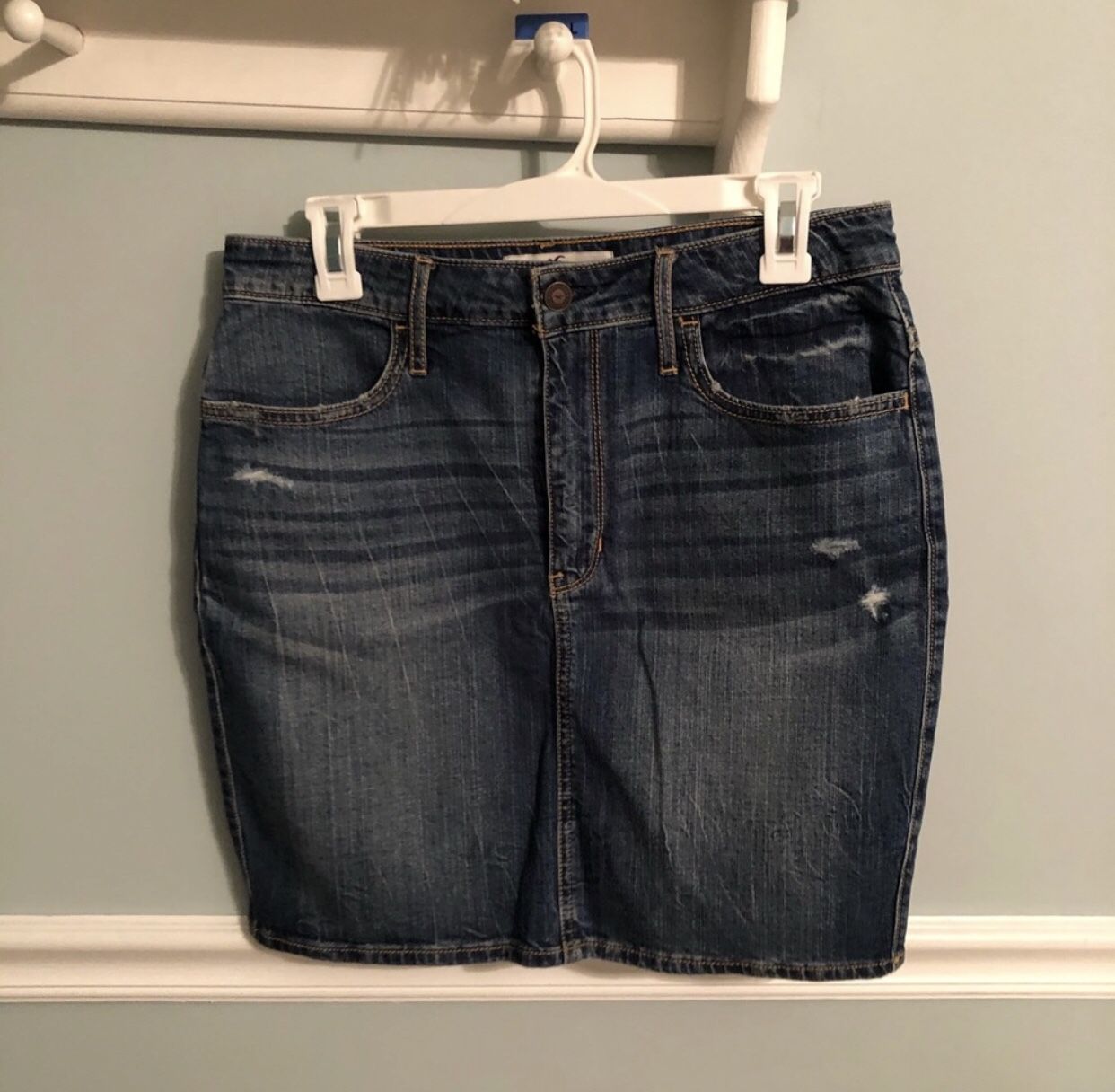Hollister Denim Mini Skirt Size 11