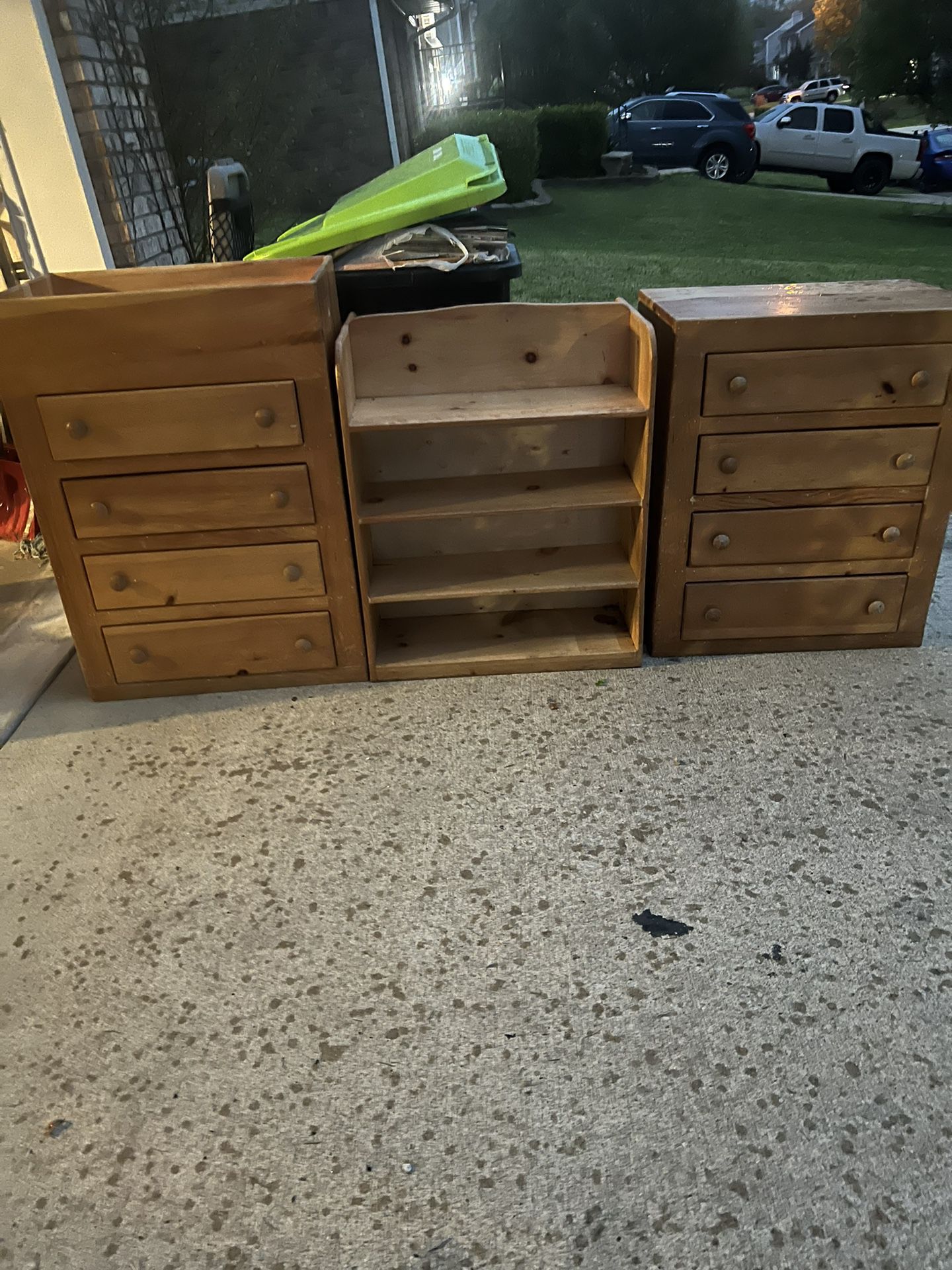 Handmade Wooden Drawer/Shelf Set