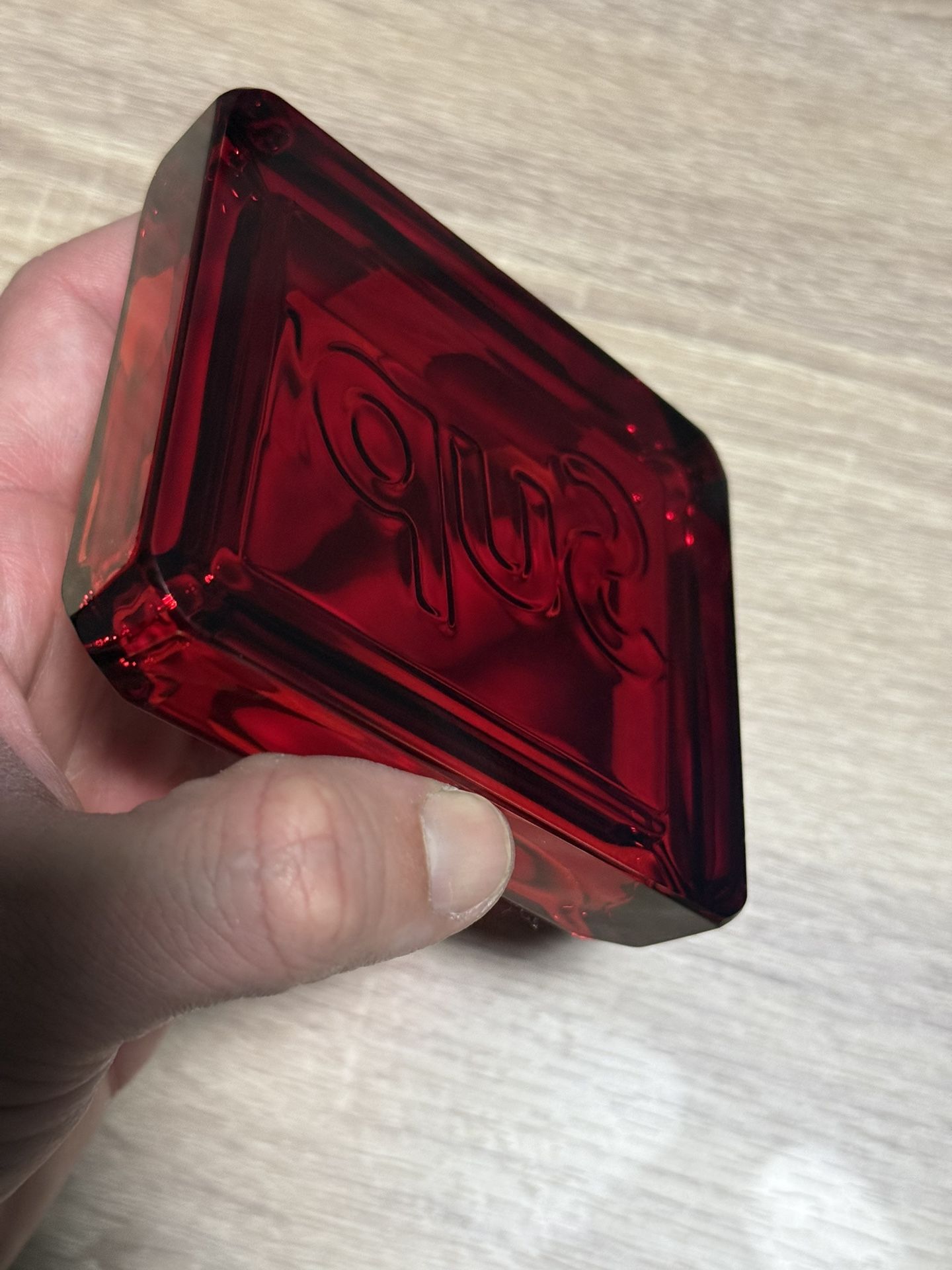 Supreme Debossed Ashtray Red Or Clear