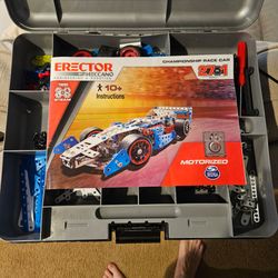 Erector by Meccano 27-in-1 Championship Race Car Set