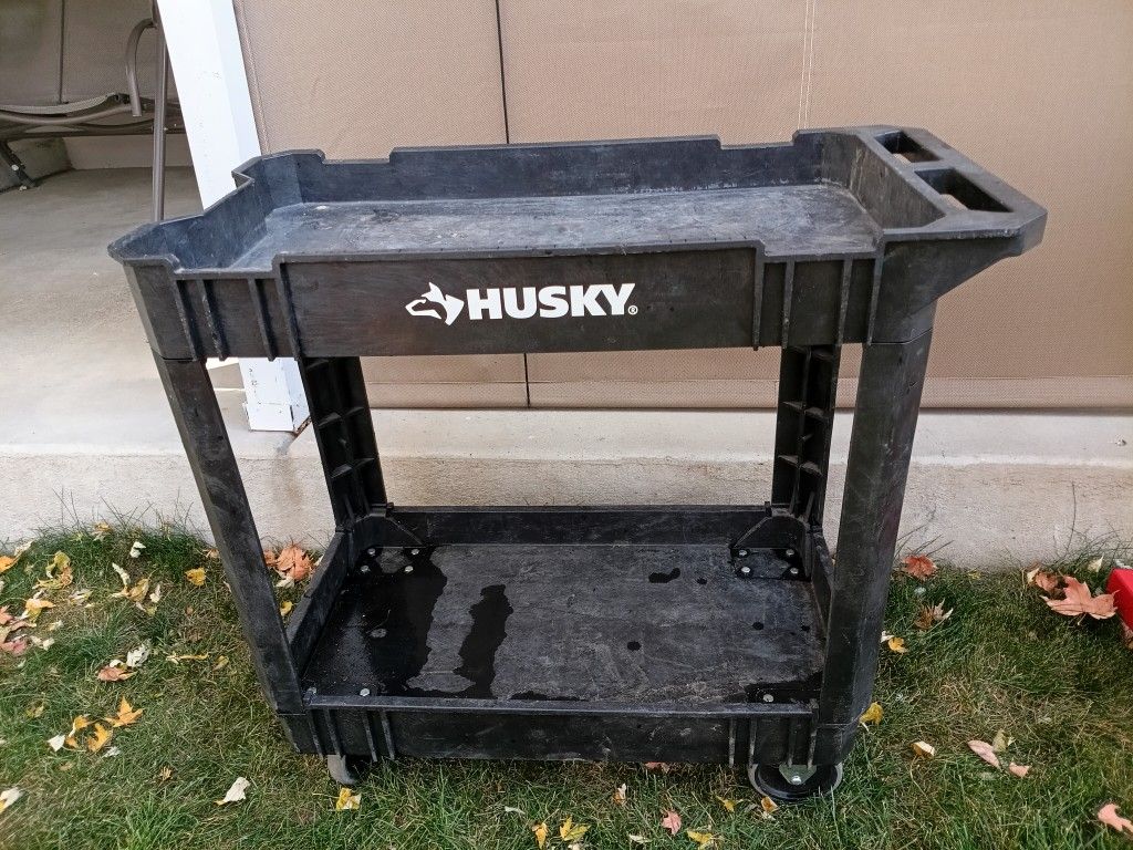 Husky Tool Push Cart On wheels 17" x 34" x 32" tall
