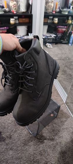Black Lace-Up Work Boots steeltoe