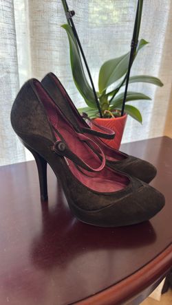 Black Pony Hair Mary Jane Stiletto Heels Size 5