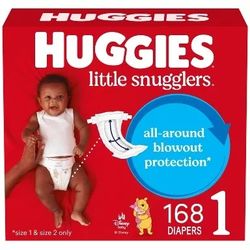 New Unopened Box Size 1 Huggies 168 ct