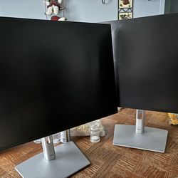 2 Dell PC monitors , mouse and keyboard 