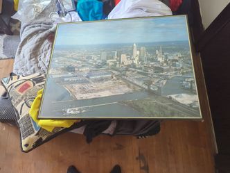 Framed Aerial City Skyline Photo Print