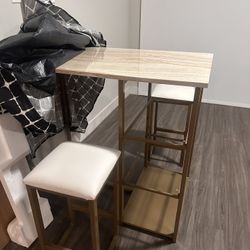 Table With 2 Stools 