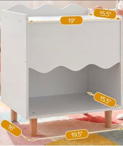 Kids Scalloped Nightstand/Side Table