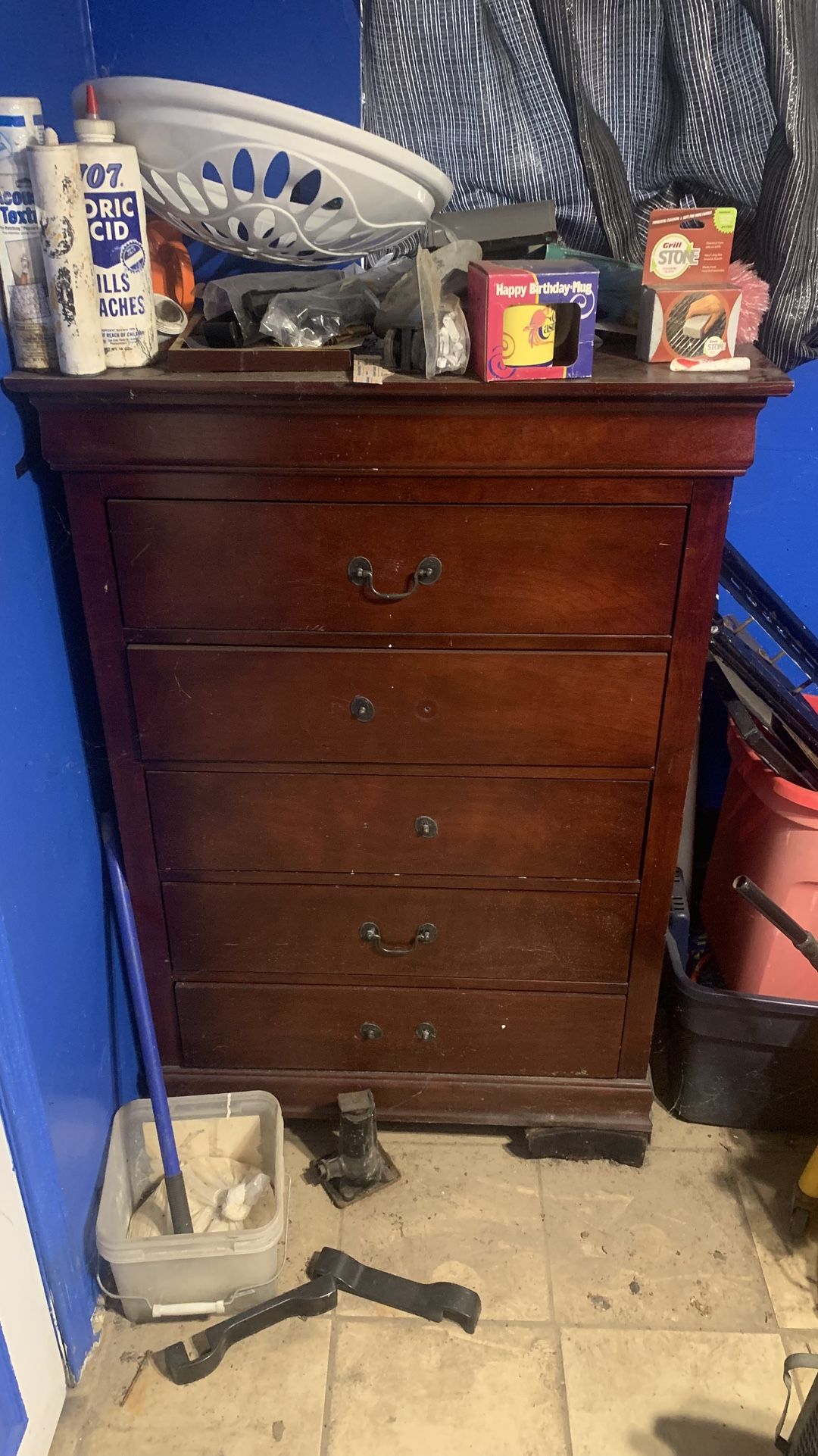 4 Drawers solid Good Quality Wood Dresser 