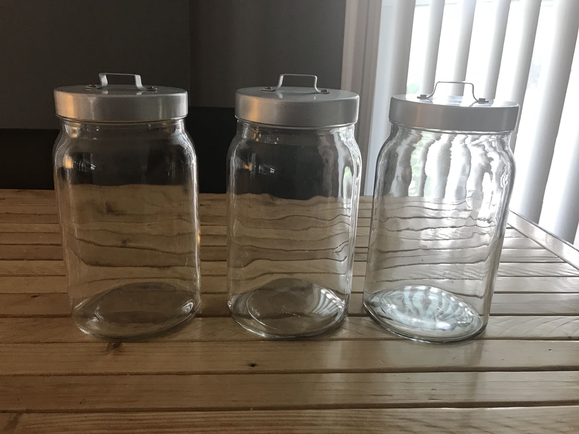 Ikea Burken Glass Jar Container with Lid Quart 37 oz