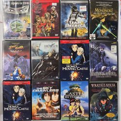 Anime DVD Lot Studio Ghibli Ghost Shell Final Fantasy Team America 13 Discs .