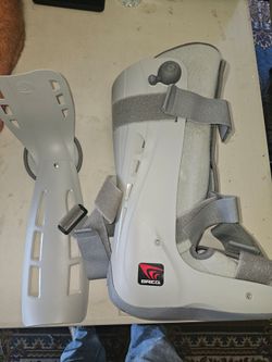 Breg Genesis Sz large 4 Strap Walker Boot-Gray Air pump