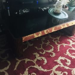 Glass Coffee Table With 2 Side Table