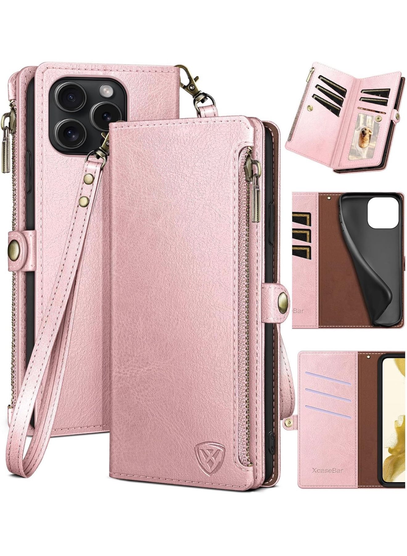 XcaseBar Wallet Case with zipper for iPhone 16 Pro Max