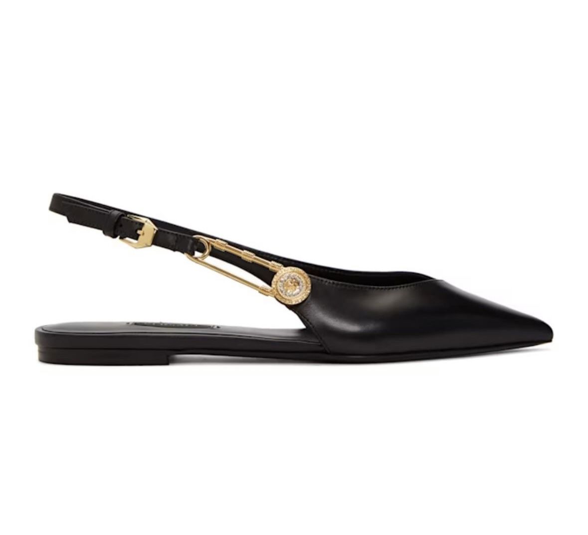 VERSACE Safety Pin Flats / Ballerinas