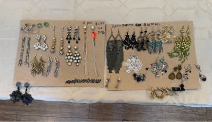 Lot of 26 Unique Vintage Earrings