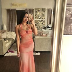 Coral Mermaid Dress Sz Small Has Stretch