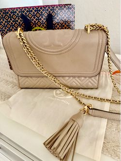 Tory Burch Fleming Leather Crossbody  Bag