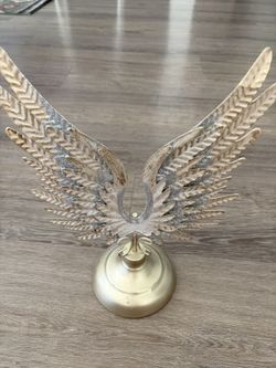 Blush Christmas Winged Sculpture